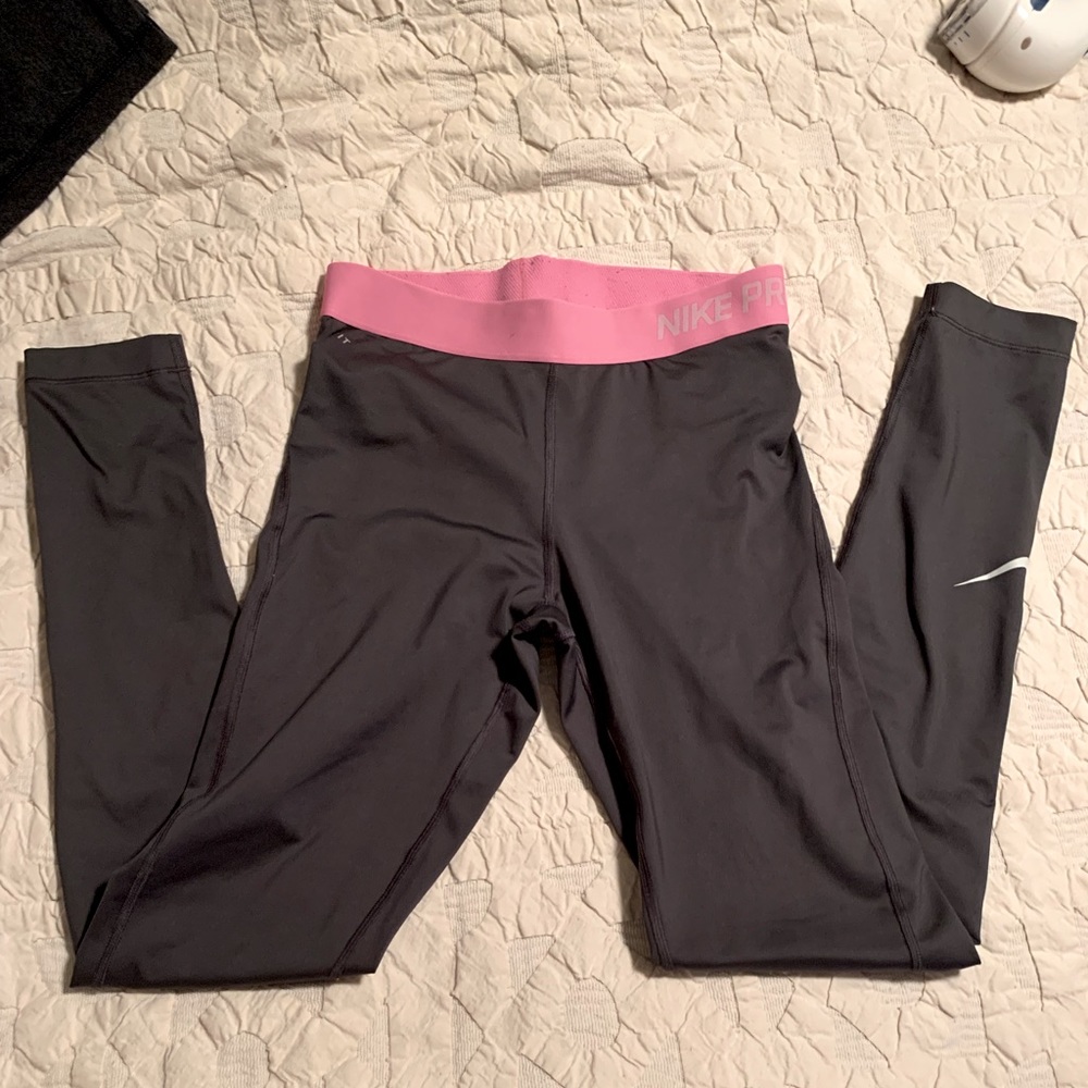 Nike pro leggings gray size medium